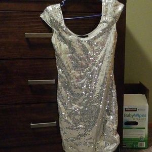 Silver Sequin Dress